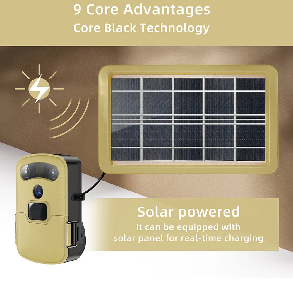 Outdoor Surveillance Hunting Camera Solar Panel WIFI Trail 720P Wireless Hunting Game Camera Wildlife Monitor Night Vision
Outdoor Surveillance Hunting Camera Solar Panel WIFI Trail 720P Wireless Hunting Game Camera Wildlife Monitor Night Vision