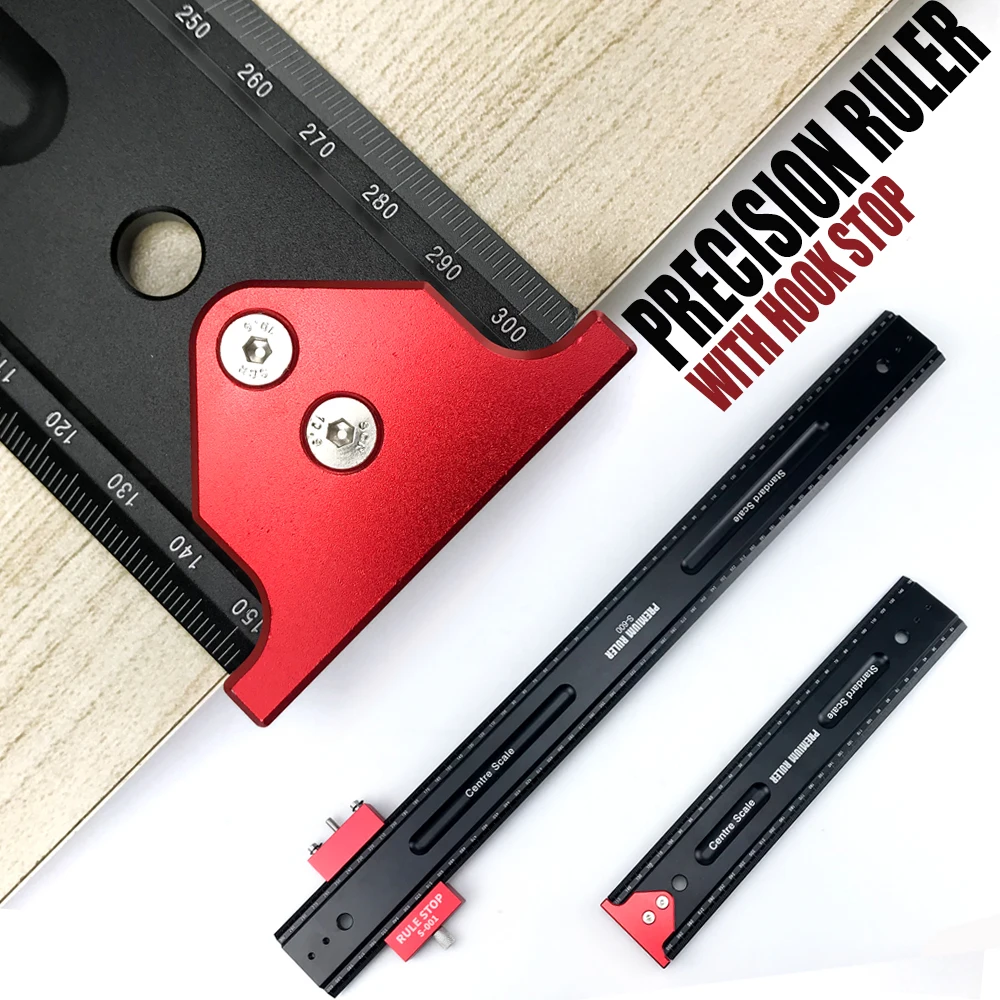 50 Pcs 300/600mm Aluminum Alloy Dual Purpose Ruler T Ruler Limiter Ruler Stop Precision Ruler with Hook Stop
50 Pcs 300/600mm Aluminum Alloy Dual Purpose Ruler T Ruler Limiter Ruler Stop Precision Ruler with Hook Stop