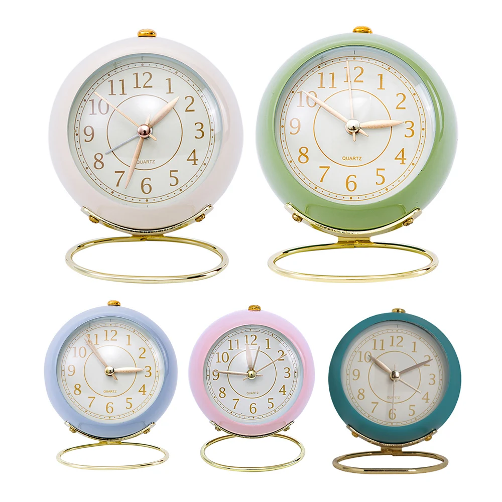 Silent Non Ticking Retro Vintage Alarm Clock Desktop Small Clock with Night Light Round Mini Alarm Clock For Bedroom Office
Silent Non Ticking Retro Vintage Alarm Clock Desktop Small Clock with Night Light Round Mini Alarm Clock For Bedroom Office
