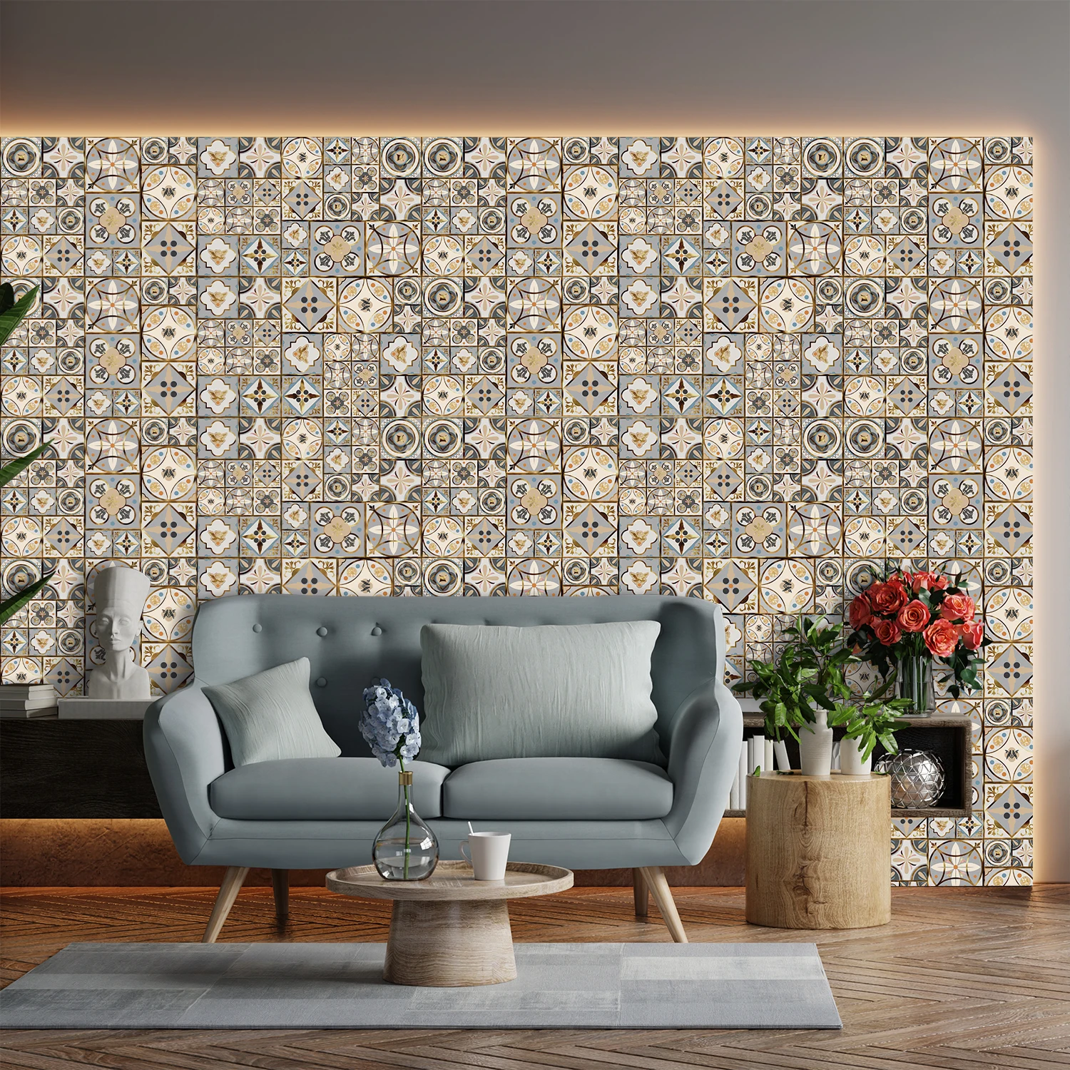 DIY Three-In-One Creative Ceramic Tile Wall Paste Kitchen Bathroom Living Room Decorative Sticker Waterproof Oil-Proof Retro Eur
DIY Three-In-One Creative Ceramic Tile Wall Paste Kitchen Bathroom Living Room Decorative Sticker Waterproof Oil-Proof Retro Eur