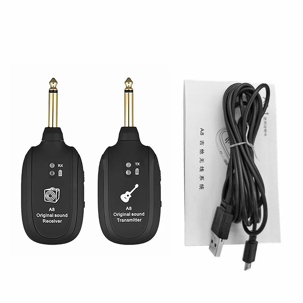

Guitar Wireless Transmitter Receiver System Acoustic Guitar Portable Rechargeable Audio Pickup
