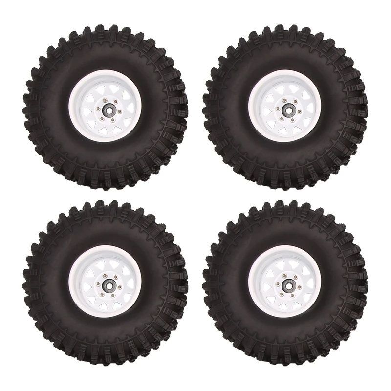 

4PCS Deep Dish Wagon 120Mm 1.9 Beadlock Wheel Rim Tire Set For 1/10 RC Crawler Car Traxxas TRX4 RC4WD D90 Axial SCX10