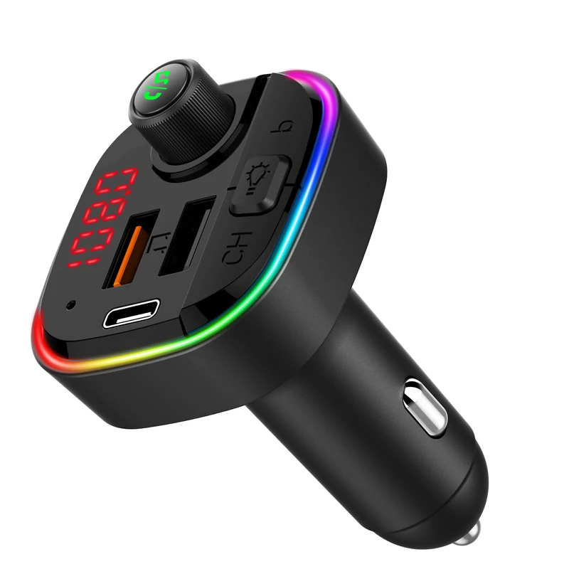 Car Radio Bluetooth 5.0 Adapter FM Transmitter Music Player Hands Free Kit QC3.0 with Dual USB C Charger
Car Radio Bluetooth 5.0 Adapter FM Transmitter Music Player Hands Free Kit QC3.0 with Dual USB C Charger