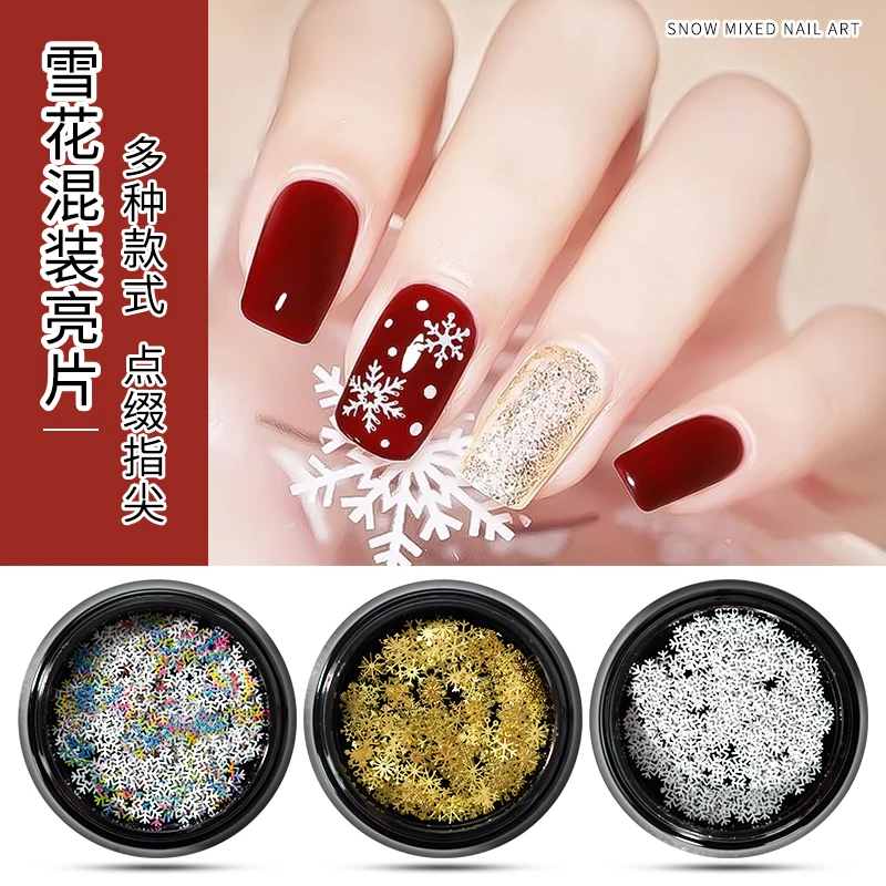 1 Box Christmas Winter Snowflakes Thin Flake Nail Glitter Sequins Decoration White Gold Nail DIY Tool 3D Nail Art Accessories KD
1 Box Christmas Winter Snowflakes Thin Flake Nail Glitter Sequins Decoration White Gold Nail DIY Tool 3D Nail Art Accessories KD
