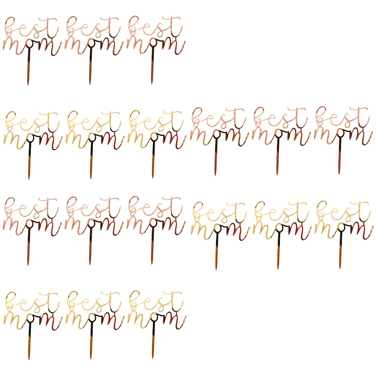 18 PCS Best Mom Letters Printed Cake Picks Acrylic Mother's Day Cake Plug Picks for Evening Mall Party Home
18 PCS Best Mom Letters Printed Cake Picks Acrylic Mother's Day Cake Plug Picks for Evening Mall Party Home