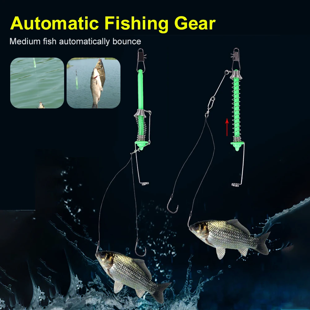 Automatic Fishing Hook Stainless Steel Durable Spring Ejection Hook Bait Catch Device Fishing Tackle Accessories Fishing Tools
Automatic Fishing Hook Stainless Steel Durable Spring Ejection Hook Bait Catch Device Fishing Tackle Accessories Fishing Tools