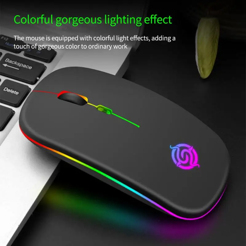 RYRA Wireless Mouse Rechargeable Computer Mute Mouse With Rgb Light Effect Three Adjustable Dpi Modes Ergonomic Mouse 
RYRA Wireless Mouse Rechargeable Computer Mute Mouse With Rgb Light Effect Three Adjustable Dpi Modes Ergonomic Mouse