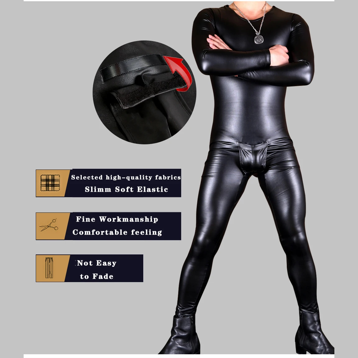 Мужские теплые боди, нижнее белье, эластичные облегающие блестящие колготки с флисовой подкладкой, имитация овчины, черные
Мужские теплые боди, нижнее белье, эластичные облегающие блестящие колготки с флисовой подкладкой, имитация овчины, черные