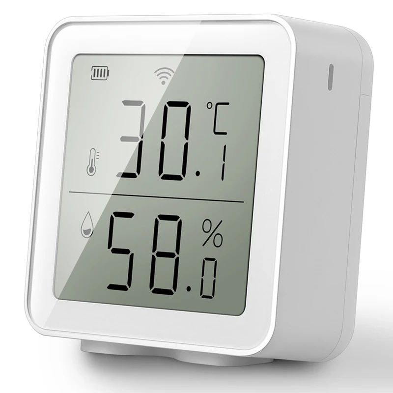 Tuya WIFI Temperature And Humidity Sensor Indoor Hygrometer Thermometer With LCD Display Support Alexa Google Assistant
Tuya WIFI Temperature And Humidity Sensor Indoor Hygrometer Thermometer With LCD Display Support Alexa Google Assistant