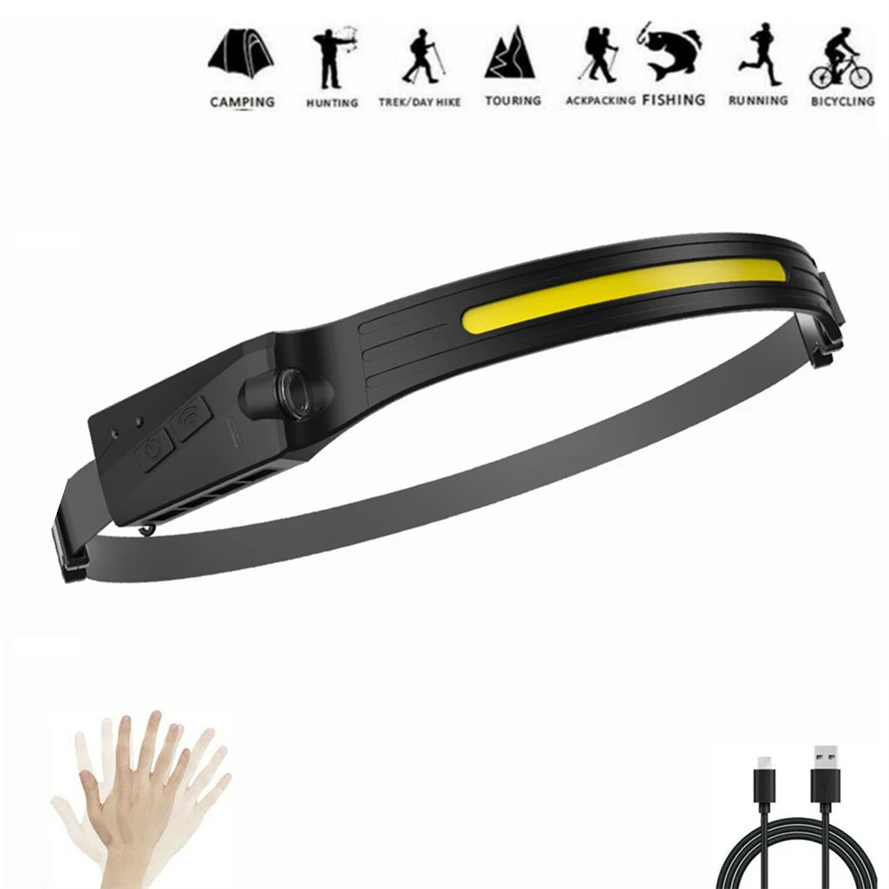 COB+LED Headlamp USB Headlight Torch Flashlight Work Light Bar Head Band Lamp Torch 5 Lighting Modes Work Light
COB+LED Headlamp USB Headlight Torch Flashlight Work Light Bar Head Band Lamp Torch 5 Lighting Modes Work Light