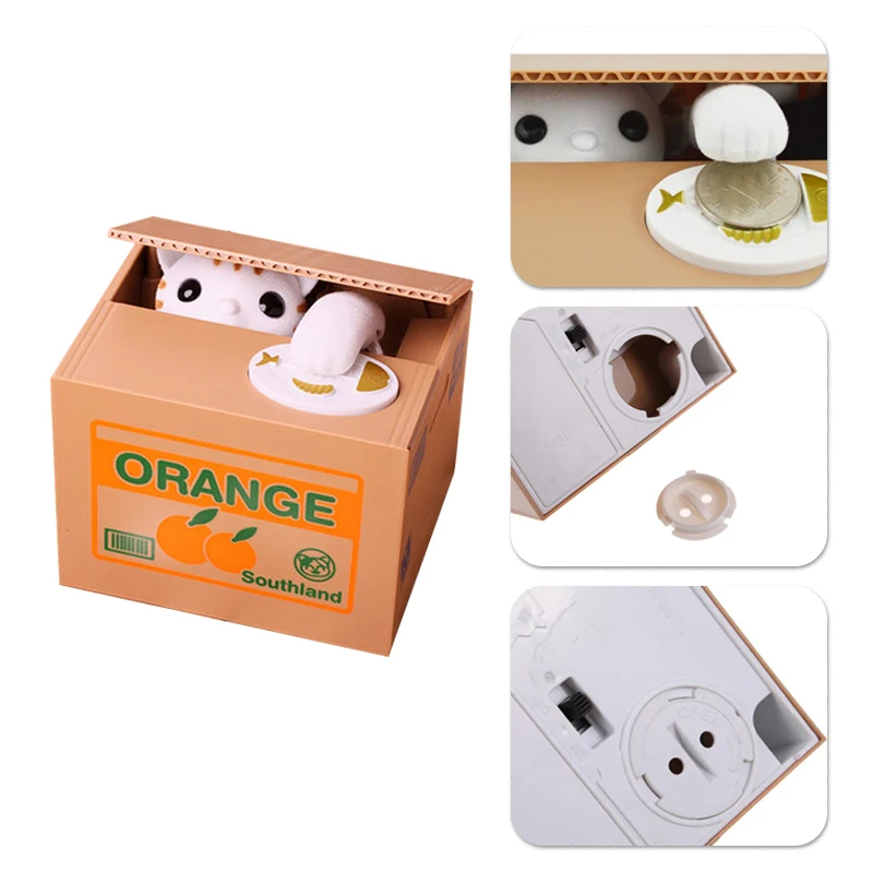 Cute Toy Coin Box Automatic Coin Bank Children's Electronic Cash Box Super Cute Stealing Money Cat Electric Eat Coin Piggy Bank
Cute Toy Coin Box Automatic Coin Bank Children's Electronic Cash Box Super Cute Stealing Money Cat Electric Eat Coin Piggy Bank