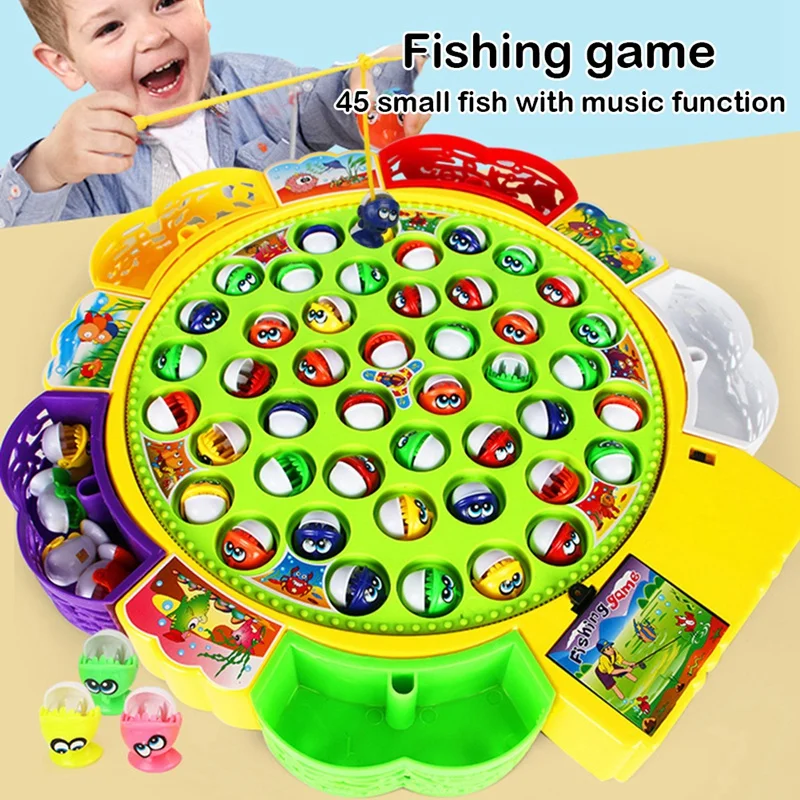 Kids Fishing Toys Electric Rotating Fishing Play Game Musical Fish Plate Set Magnetic Outdoor Sports Toys for Children
Kids Fishing Toys Electric Rotating Fishing Play Game Musical Fish Plate Set Magnetic Outdoor Sports Toys for Children
