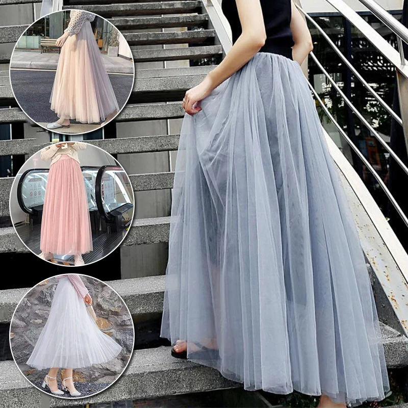 Elegant Women Tulle Skirt Korean Fashion Mesh White A Line Ladies Pleated Skirt Summer Chic High Waist Black Party New
Elegant Women Tulle Skirt Korean Fashion Mesh White A Line Ladies Pleated Skirt Summer Chic High Waist Black Party New