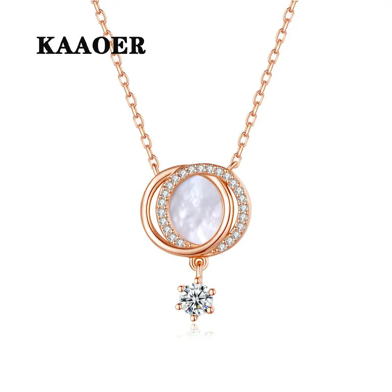 KAAOER 2022 NEW 100% S925 New necklace female fashion night double full moon necklace clavicle chain pendant ornaments wholesal
KAAOER 2022 NEW 100% S925 New necklace female fashion night double full moon necklace clavicle chain pendant ornaments wholesal