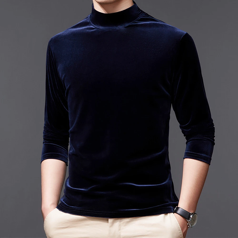 Male Mens T-Shirts Leisure Undershirts Autumn Velvet Baselayer Warm Winter Basic Blouse Bottoming High Neck Jumper
Male Mens T-Shirts Leisure Undershirts Autumn Velvet Baselayer Warm Winter Basic Blouse Bottoming High Neck Jumper