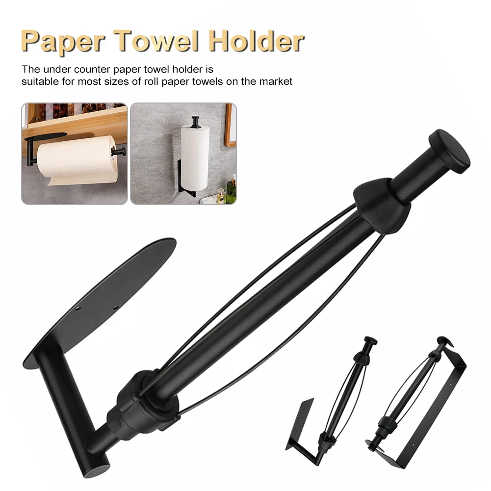 Black Stainless Steel Paper Towel Holder Single Hand Operable Tissue Towel Dispenser with Damping Effect for Kitchen Bathroom
Black Stainless Steel Paper Towel Holder Single Hand Operable Tissue Towel Dispenser with Damping Effect for Kitchen Bathroom