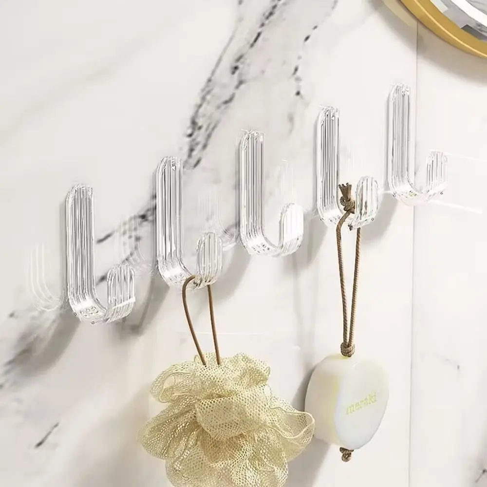 6Pcs Acrylic Acrylic Hook Light Luxury Punch-Free Tranparent Key Cloth Organizer Wall Self Adhesive Behind-Door
6Pcs Acrylic Acrylic Hook Light Luxury Punch-Free Tranparent Key Cloth Organizer Wall Self Adhesive Behind-Door