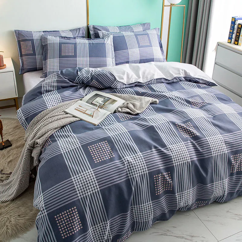 Cotton Bedding Set Classic Blue White Grid Duvet Cover 200x230cm Fashion Bed Cover Sets Queen Bed Home Textile Boy Gift Beddings
Cotton Bedding Set Classic Blue White Grid Duvet Cover 200x230cm Fashion Bed Cover Sets Queen Bed Home Textile Boy Gift Beddings