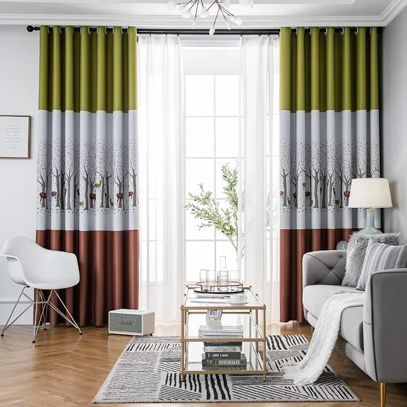 NEW Tree and Deer Print Modern Simplicity Window Curtains Drapes Curtains For Living Room Kitchen Bedroom Home Decor Cortinas
NEW Tree and Deer Print Modern Simplicity Window Curtains Drapes Curtains For Living Room Kitchen Bedroom Home Decor Cortinas
