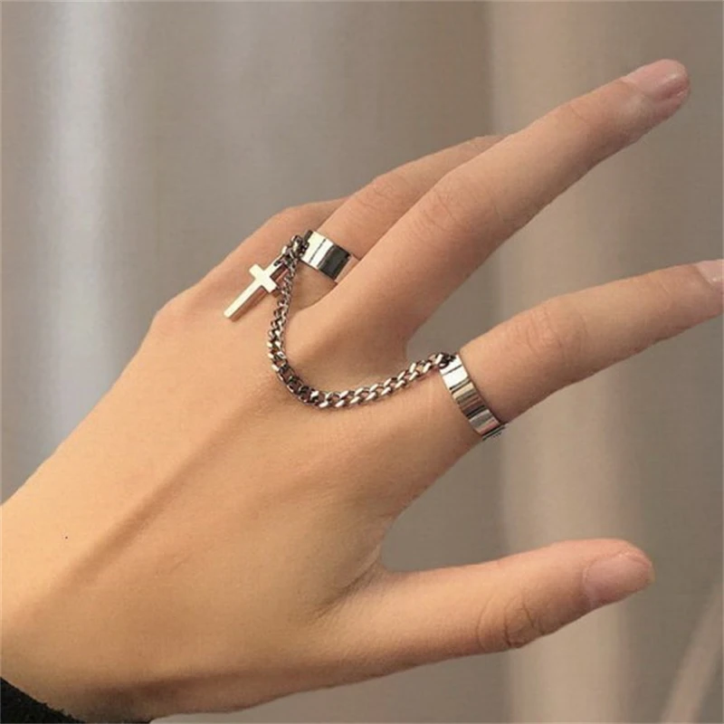 Punk Cool Hiphop Cross Chain Ring Multi-layer Adjustable Open Finger Rings Set Alloy Women Man Rings Party Gift Korean Jewelry
Punk Cool Hiphop Cross Chain Ring Multi-layer Adjustable Open Finger Rings Set Alloy Women Man Rings Party Gift Korean Jewelry