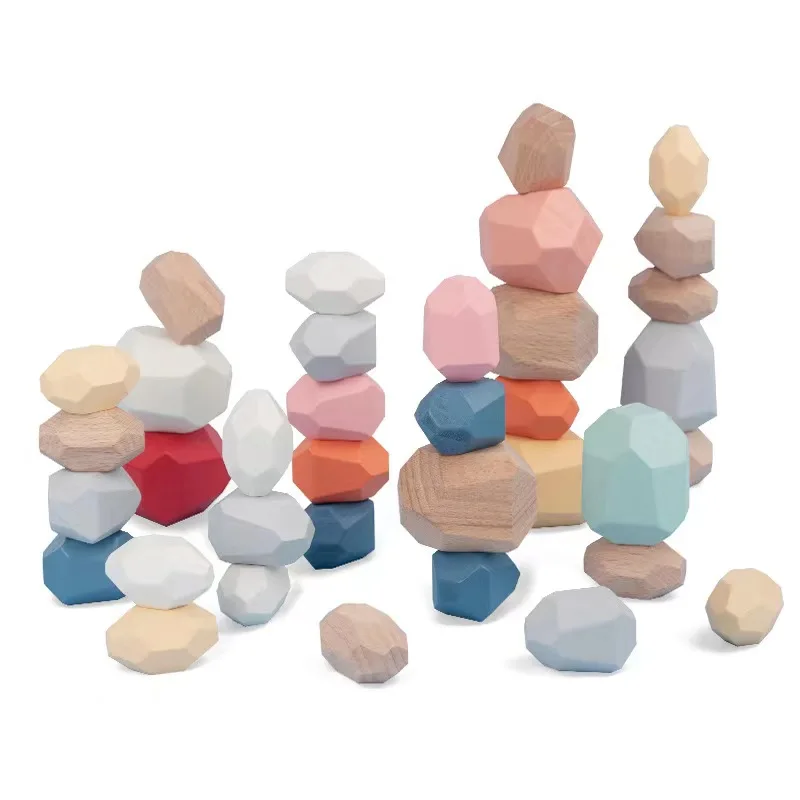 Wooden Montessori Toy Rainbow Stones Building Blocks Colorful Wood Block Stacker Balancing Games Educational Toys for Children
Wooden Montessori Toy Rainbow Stones Building Blocks Colorful Wood Block Stacker Balancing Games Educational Toys for Children