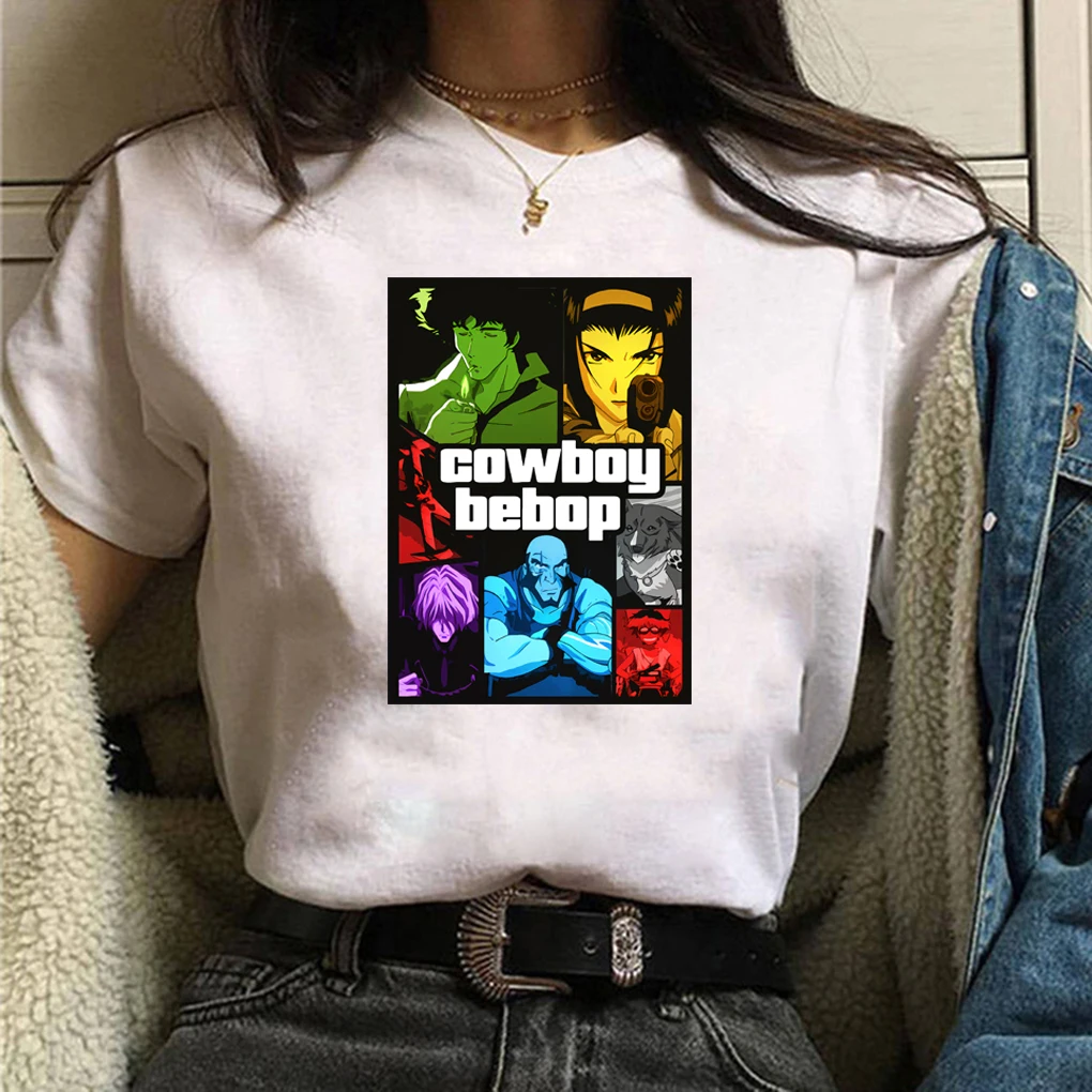 Cool Cowboy Bebop T Shirts Women Men Short Sleeve Casual Anime Space Spike Japanese Manga Jet Faye Tshirt Unisex O-neck Tee Tops
Cool Cowboy Bebop T Shirts Women Men Short Sleeve Casual Anime Space Spike Japanese Manga Jet Faye Tshirt Unisex O-neck Tee Tops