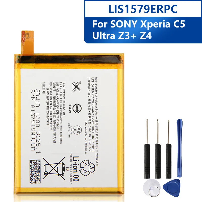 

Replacement Phone Battery For SONY Xperia C5 Ultra E5553 Z3+ Z4 LIS1579ERPC Rechargeable Battery 2930mAh
