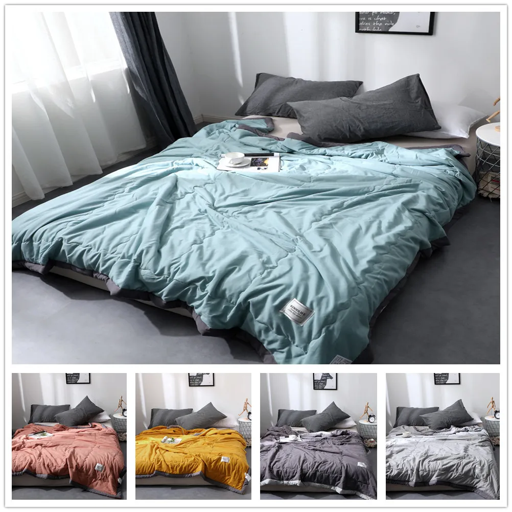 Japanese Style Summer Quilt Queen Solid Thin Air-Condition Bed Quilt Throw Polyester Fiber Filling Summer Duvet Comforter only
Japanese Style Summer Quilt Queen Solid Thin Air-Condition Bed Quilt Throw Polyester Fiber Filling Summer Duvet Comforter only