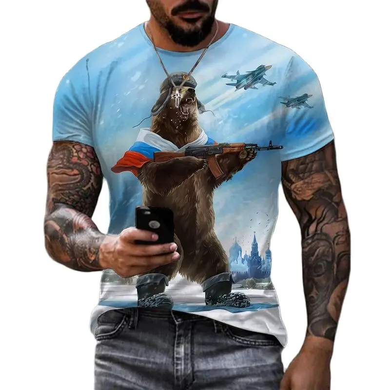 Russia Bear T Shirt Russian Flag 3d T-shirt Mens Womens Clothes Fitness Short Sleeve 2022 Newest Tee Tops
Russia Bear T Shirt Russian Flag 3d T-shirt Mens Womens Clothes Fitness Short Sleeve 2022 Newest Tee Tops