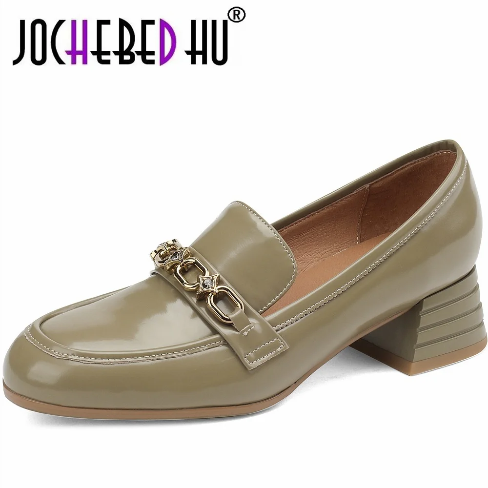 【JOCHEBED HU】Genuine Cow Leather Penny Shoes Autumn Oxford Shoes Women Chain Decoration Loafers For Shoes 33-40
【JOCHEBED HU】Genuine Cow Leather Penny Shoes Autumn Oxford Shoes Women Chain Decoration Loafers For Shoes 33-40