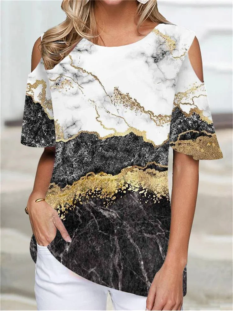 Женская летняя футболка с открытыми плечами, удобная дышащая футболка с коротким рукавом и 3D-принтом, Привлекательная Новинка 2022
Женская летняя футболка с открытыми плечами, удобная дышащая футболка с коротким рукавом и 3D-принтом, Привлекательная Новинка 2022