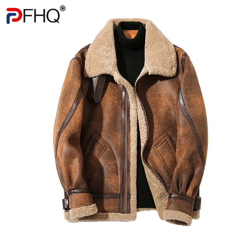 PFHQ 2023 Fleece Collar Shearling Thicken Thermal Coat Men's Winter Fashion Elegant Imitation Faux Fur Liner Warm Jackets Trendy
PFHQ 2023 Fleece Collar Shearling Thicken Thermal Coat Men's Winter Fashion Elegant Imitation Faux Fur Liner Warm Jackets Trendy