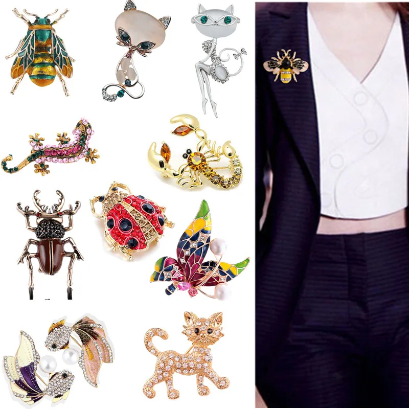 1pc Women Imitation Animal Pearl Rhinestone Brooches Beautiful Butterfly Lizard Tiger Fox Owl Cat Brooch Pin Jewelry
1pc Women Imitation Animal Pearl Rhinestone Brooches Beautiful Butterfly Lizard Tiger Fox Owl Cat Brooch Pin Jewelry