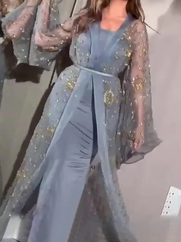 2021 Autumn Winter New Blue Temperament Grows Slim Graduation Dresses Slip Dress Coat Women Long Sleeved Sparkles Cocktail Robe
2021 Autumn Winter New Blue Temperament Grows Slim Graduation Dresses Slip Dress Coat Women Long Sleeved Sparkles Cocktail Robe