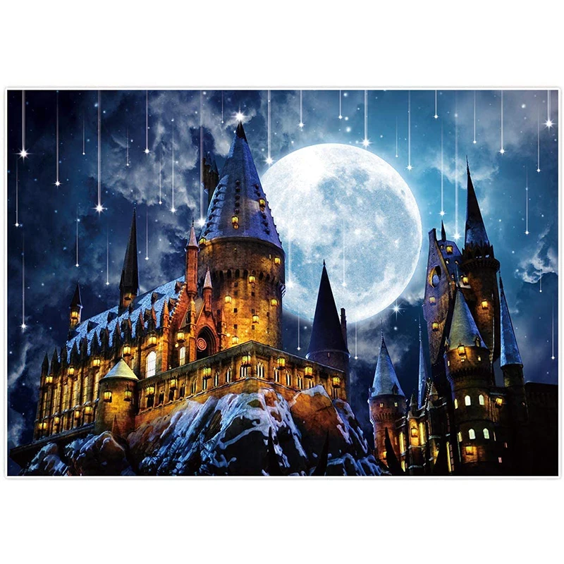 Magic Castle Wizard School Backdrop Photography Night Full Moon Background Kids Birthday Halloween Party Cake Table Banner Photo
Magic Castle Wizard School Backdrop Photography Night Full Moon Background Kids Birthday Halloween Party Cake Table Banner Photo