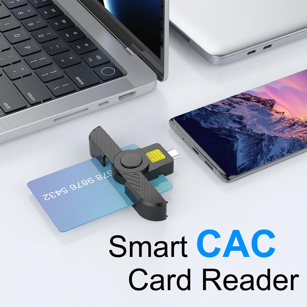 Portable Smart Card Reader Type-C CAC ATM Card Visa Reader for CF SIM Chip ID Card Security for Government ID Active Client AKO
Portable Smart Card Reader Type-C CAC ATM Card Visa Reader for CF SIM Chip ID Card Security for Government ID Active Client AKO