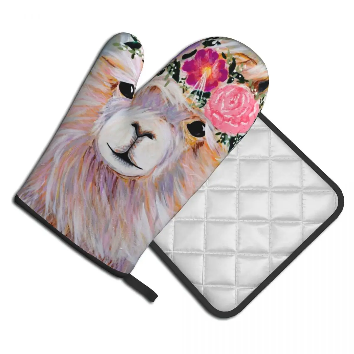 Alpaca Rose Kitchen Glove Flower Wreath Microwave Oven Mitten Pot Holder BBQ Bakery Anti Heat Mitts Set
Alpaca Rose Kitchen Glove Flower Wreath Microwave Oven Mitten Pot Holder BBQ Bakery Anti Heat Mitts Set