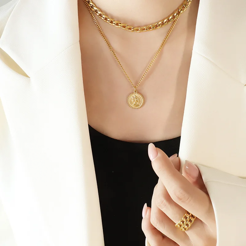 European and American Ins Style Retro Exquisite Queen Portrait round Brand Multi-Layer Twin Necklace Women's Detachable Clavicle
European and American Ins Style Retro Exquisite Queen Portrait round Brand Multi-Layer Twin Necklace Women's Detachable Clavicle