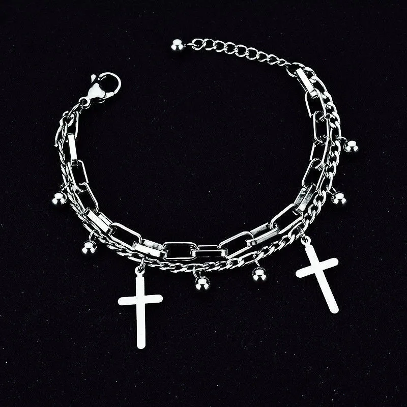 Unisex Choker Bracelet Hip-hop Gothic Punk Style Cross Dancer Bracelet Ins Gifts For Women Men Jewelry
Unisex Choker Bracelet Hip-hop Gothic Punk Style Cross Dancer Bracelet Ins Gifts For Women Men Jewelry