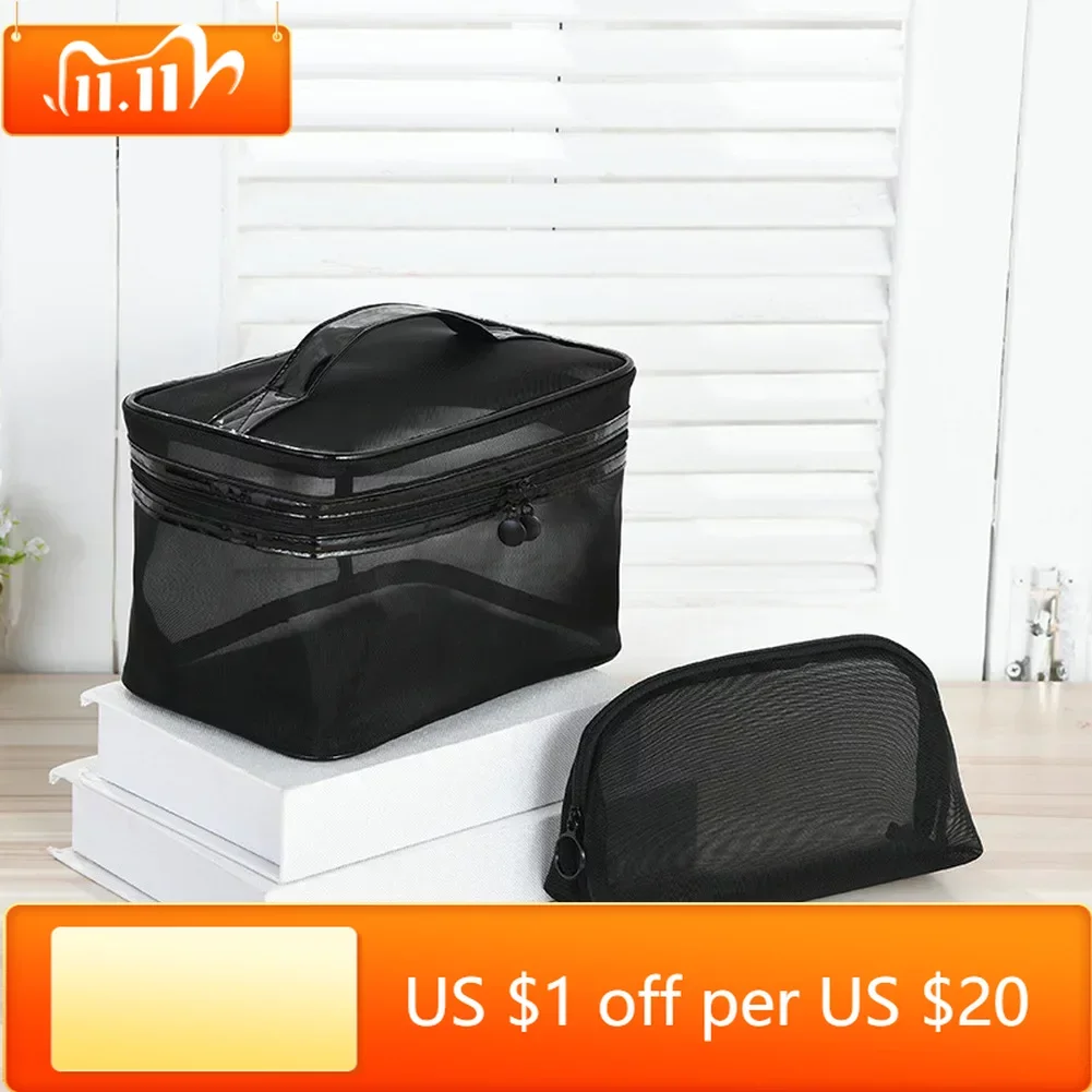 Large-capacity Mesh Wash Bag Portable Cosmetic Storage Bag Nylon Storage Bag Travel Bag Portable Travel Bag 1 pcs
Large-capacity Mesh Wash Bag Portable Cosmetic Storage Bag Nylon Storage Bag Travel Bag Portable Travel Bag 1 pcs