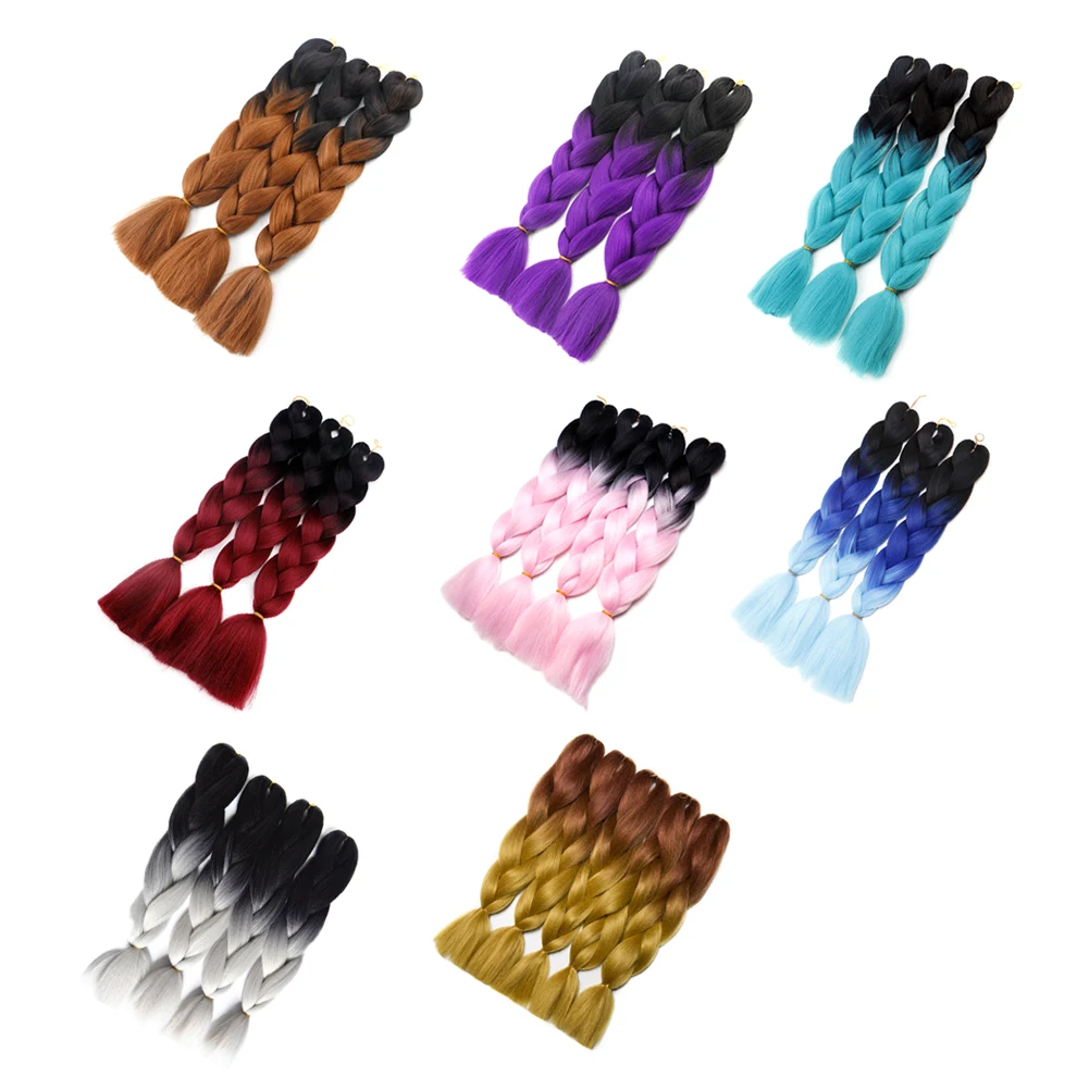 100g Braiding Synthetic Jumbo Box Braids Black Gray Purple Blue Green Blonde Brown Crochet Hair Extensions
100g Braiding Synthetic Jumbo Box Braids Black Gray Purple Blue Green Blonde Brown Crochet Hair Extensions