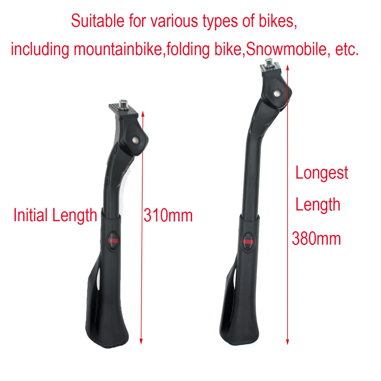 

Adjustable MTB/Snow/folding Bicycle Kickstand Parking Rack Support Side Kick Stand Foot Brace Cycling Parts Bike Holder Footrest