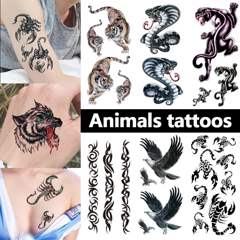Waterproof Temporary Tattoo Stickers for Men Women Wolf Tiger Leopard Snake Eagle Animals Fake Tattoos Arm Body Transfer Tattoo
Waterproof Temporary Tattoo Stickers for Men Women Wolf Tiger Leopard Snake Eagle Animals Fake Tattoos Arm Body Transfer Tattoo