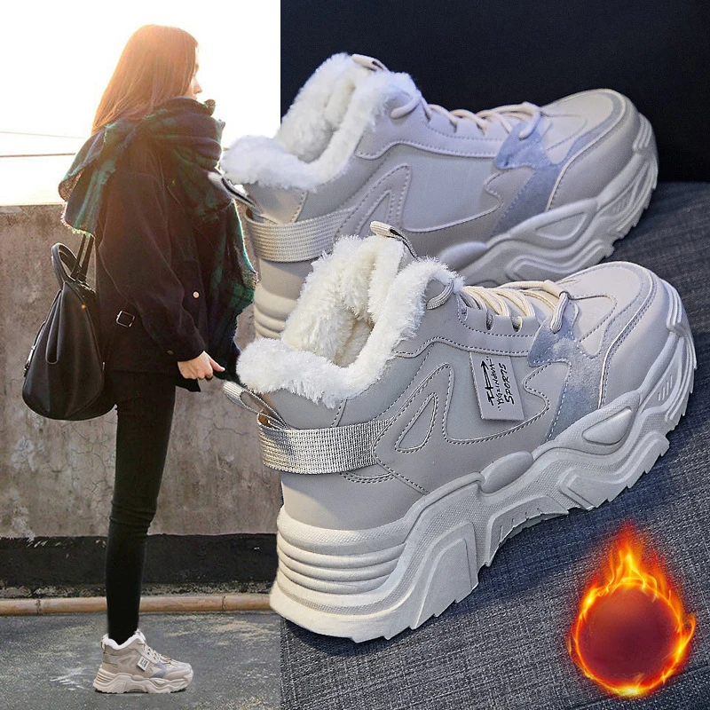 Woman Winter Sneakers 2022 New In Plus Velvet Keep Warm Platform Sports Shoes Women Comfort Snow Boots Female Chunky Sneaker
Woman Winter Sneakers 2022 New In Plus Velvet Keep Warm Platform Sports Shoes Women Comfort Snow Boots Female Chunky Sneaker