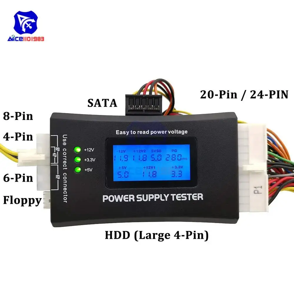 Тестер блока питания diymore
Тестер блока питания diymore