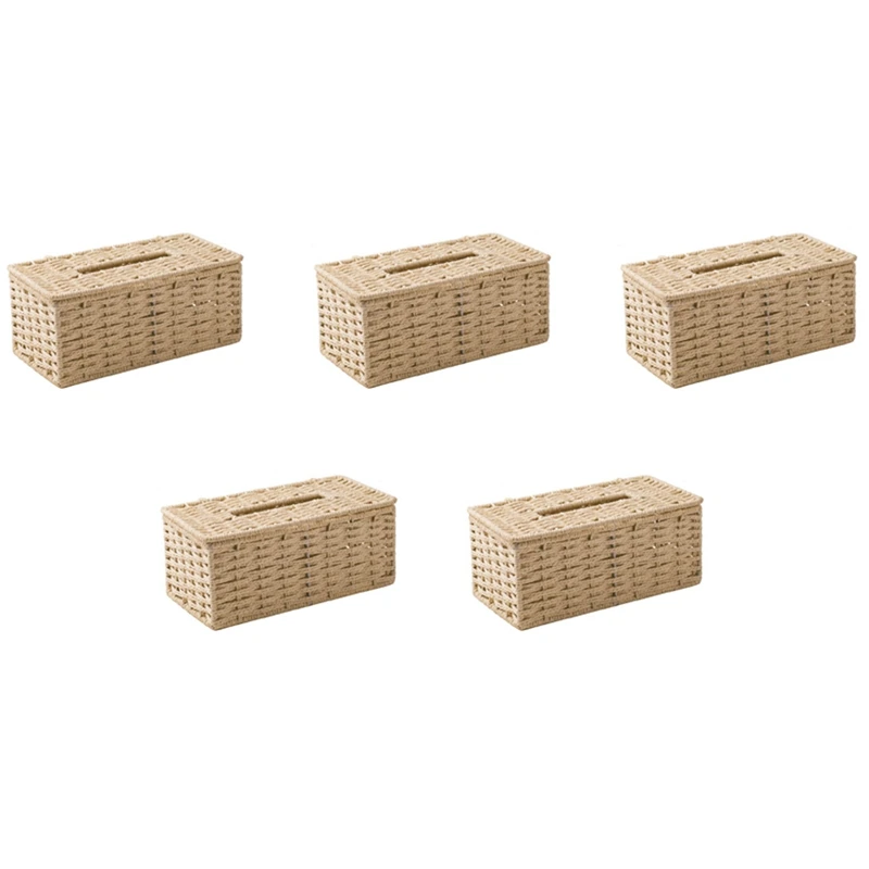 5X Rattan Tissue Box, Vintage Napkin Holder, Case Clutter Storage Container Cover, Living Room Desk Decoration (Beige)
5X Rattan Tissue Box, Vintage Napkin Holder, Case Clutter Storage Container Cover, Living Room Desk Decoration (Beige)