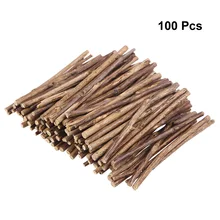100pcs Natural Wooden Stick Long Wood Log Sticks for DIY Crafts Branch Tree Bark Discs Stick DIY Craft Woodworking Tool