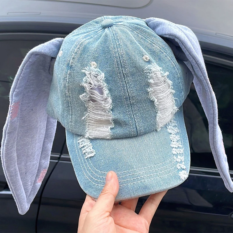 HOT Kpop OMG New Jeans Same Denim Rabbit Ears Cap Cotton HANNI DANIELLE Dance Baseball Cap For Women Girls
HOT Kpop OMG New Jeans Same Denim Rabbit Ears Cap Cotton HANNI DANIELLE Dance Baseball Cap For Women Girls
