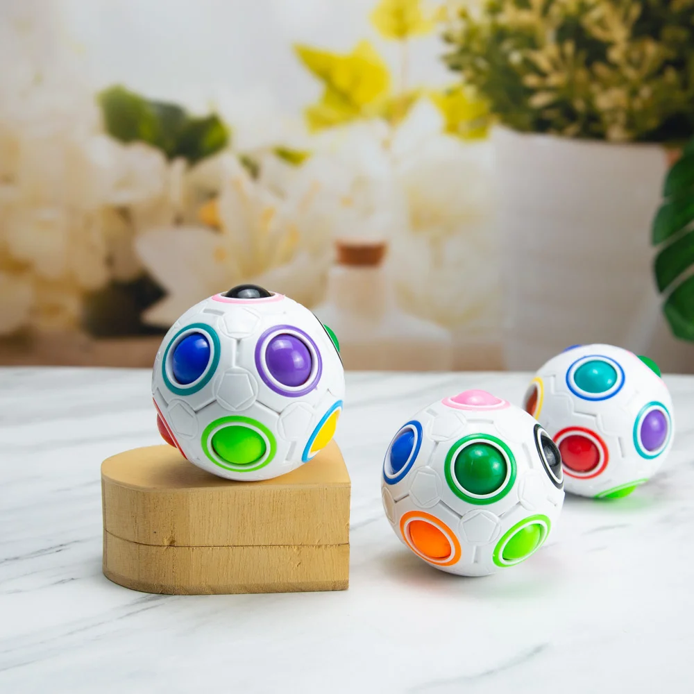 Antistress Cube Rainbow Ball Puzzles Football Magic Cube Educational Learning Toys for Children Adult Kids Stress Reliever Toys
Antistress Cube Rainbow Ball Puzzles Football Magic Cube Educational Learning Toys for Children Adult Kids Stress Reliever Toys