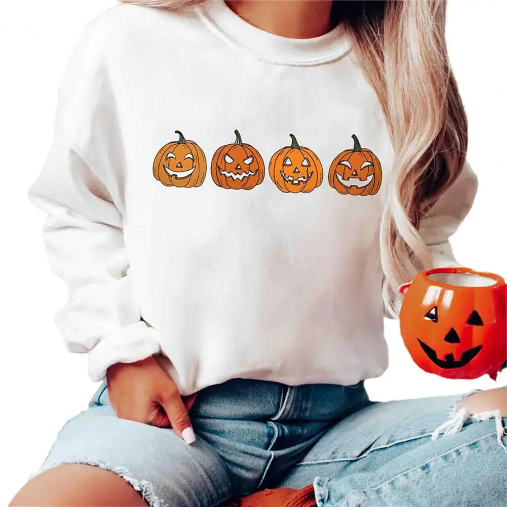 Women Sweater Round Neck Thermal Sweater tops Crew Neck Halloween Sweatshirt
Women Sweater Round Neck Thermal Sweater tops Crew Neck Halloween Sweatshirt